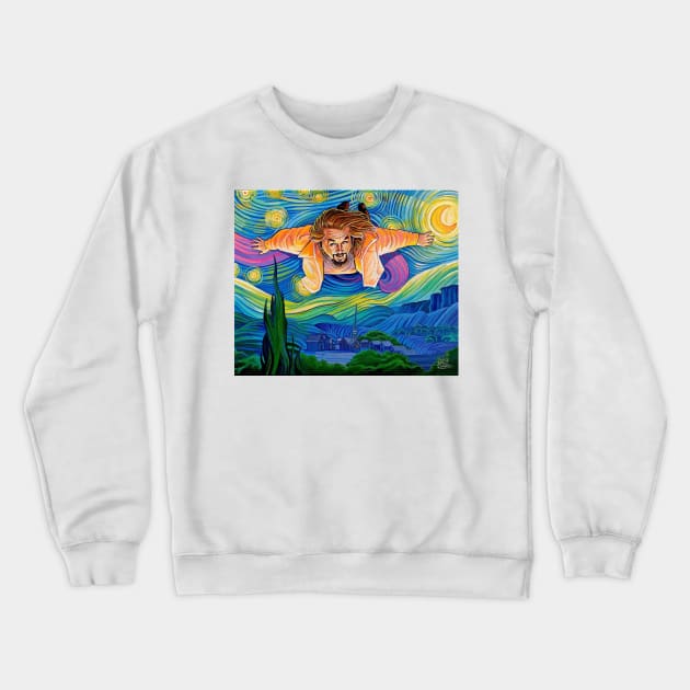 Lebowski VanGogh Crewneck Sweatshirt by Dave MacDowell Designs